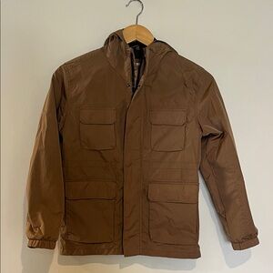 Kids Old Navy Brown Hooded Rain Jacket